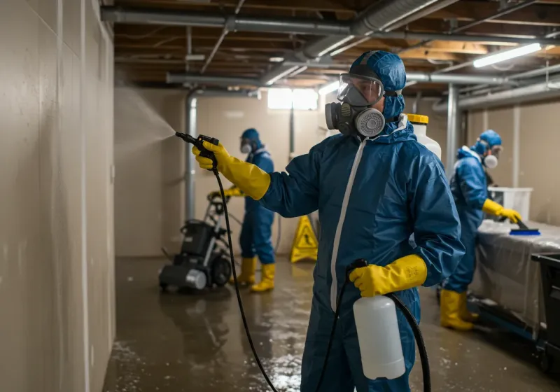 Basement Sanitization and Antimicrobial Treatment process in South Congaree, SC