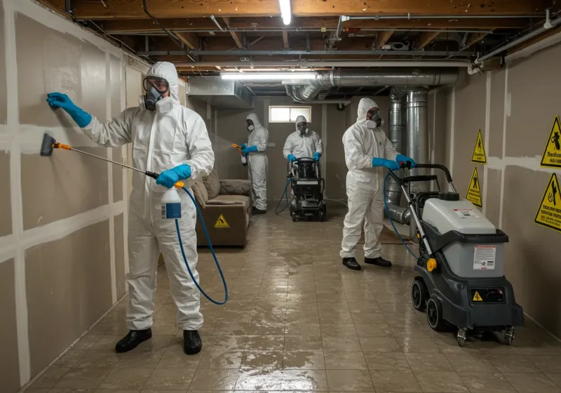 Basement Moisture Removal and Structural Drying process in South Congaree, SC